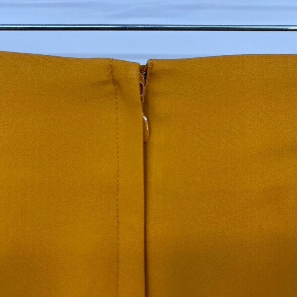 H&M Divided Womens 4 Mustard Yellow Pencil Skirt Career Workwear - Picture 4 of 6